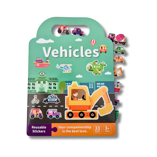Reusable Sticker Book-Vehicles